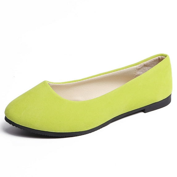 Oyedens Dress Shoes for Women Fashion Slip On Loafers Penny Loafers Pointed Toe Low Heels Work Shoes