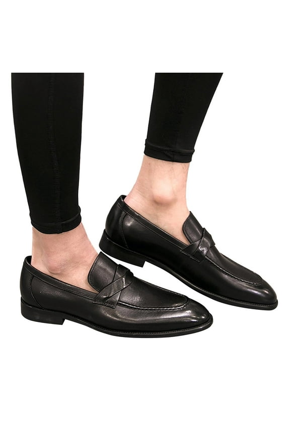 Dress Shoes for Men Fashion Casual Leather Oxfords Slip on Penny Loafers Wedding Dressy Oxford