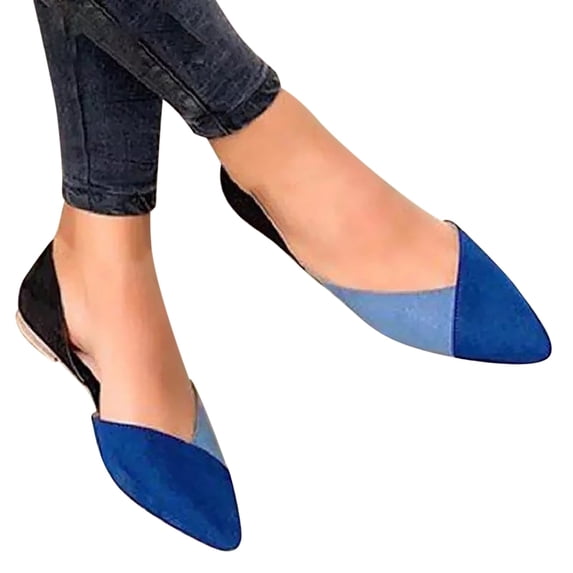 Oyedens Dress Shoes for Women Casual Colorblock Slip on Ballet Flats Business Office Work Flat Ladies