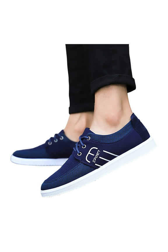 Fashion Sneakers For Men Casual Plaid Low Top Canvas Shoes Lace Up Fall Oxford Walking Shoes Work Dress Shoes