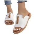 thumbnail image 1 of Oyedens Flats Sandals for Women 2025 Summer Leopard Design Tassel Beach Casual Slip on Walking Sandals, 1 of 6