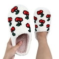 thumbnail image 1 of Oyedens Fruit Fuzzy Slippers for Women Cute Cherry Winter Warm Slip on House Shoes Home Bedroom Slippers, 1 of 6