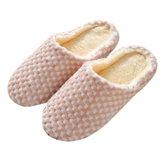 Oyedens Fuzzy Slippers for Women Men Cozy Warm Fluffy Memory Foam Slip on Home Bedroom House Shoes