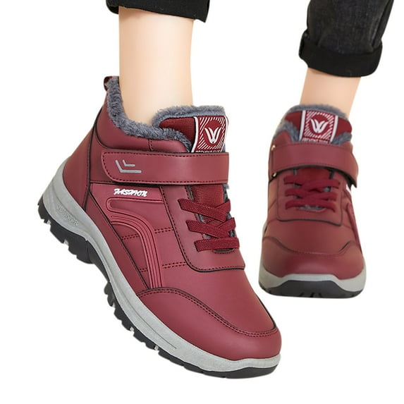 Oyedens Hiking Trekking Winter Snow Boots for Women Non Slip Walking Sneakers Warm Plush Work Ankle Booties