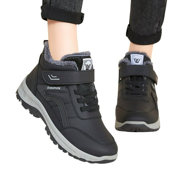 Oyedens Hiking Trekking Winter Snow Boots for Women Non Slip Walking Sneakers Warm Plush Work Ankle Booties