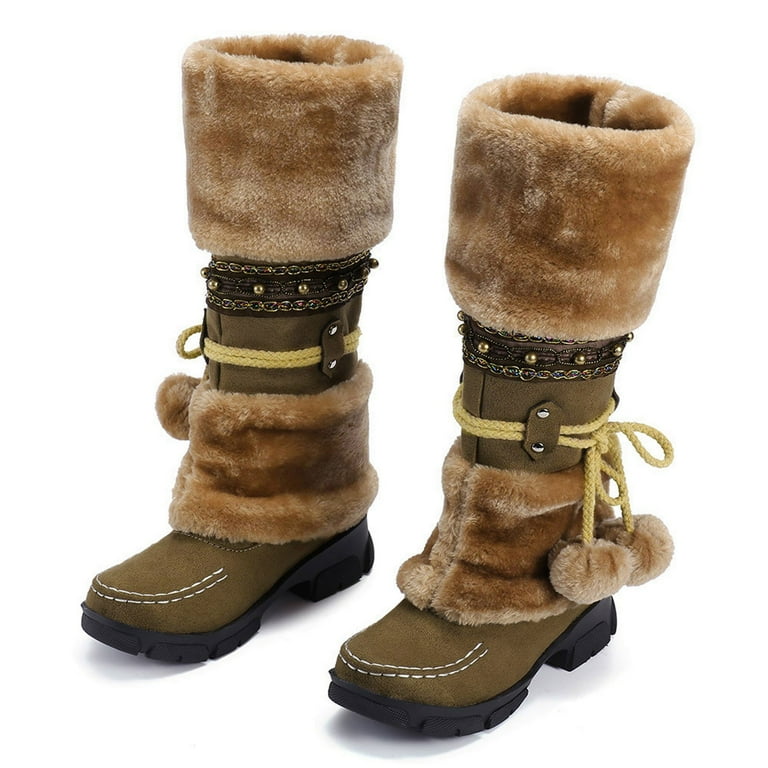 【WONDER WONDER】Tereu napping wool fur long boots Amazon.com | Valpeak Womens Faux Fur Boot Winter Fluffy Long