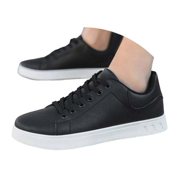 Oyedens Leather Fashion Sneakers for Men Fashion Casual Low Top Walking Flats Oxfords Work Shoes