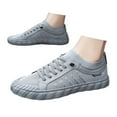 thumbnail image 1 of Oyedens Low Top Fashion Sneakers for Men Fall Slip on Flats Walking Loafers Tennis Running Canvas Shoes, 1 of 8