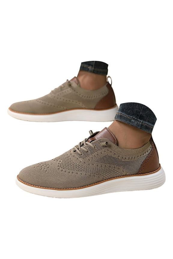 Low Top Fashion Sneakers for Men Mesh Casual Oxfords Boat Shoes Slip on Walking Office Shoes