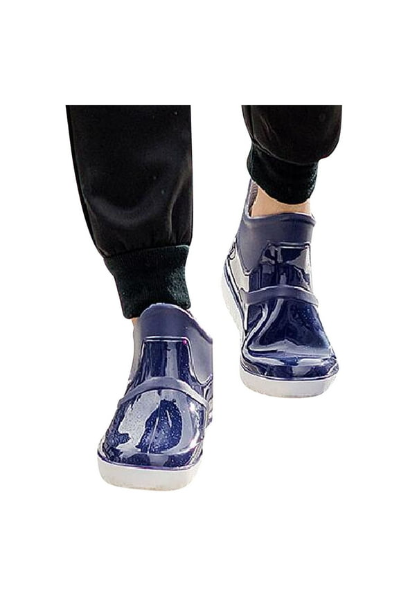 Men's Deck Boots Fishing Rain Boots Ankle Booties Chelsea Garden Footwear Men for Farming