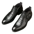 thumbnail image 1 of Oyedens Men's Oxford Shoes Vintage Classic Business Dress Boots Casual Groom Wedding Zip up Oxfords, 1 of 4