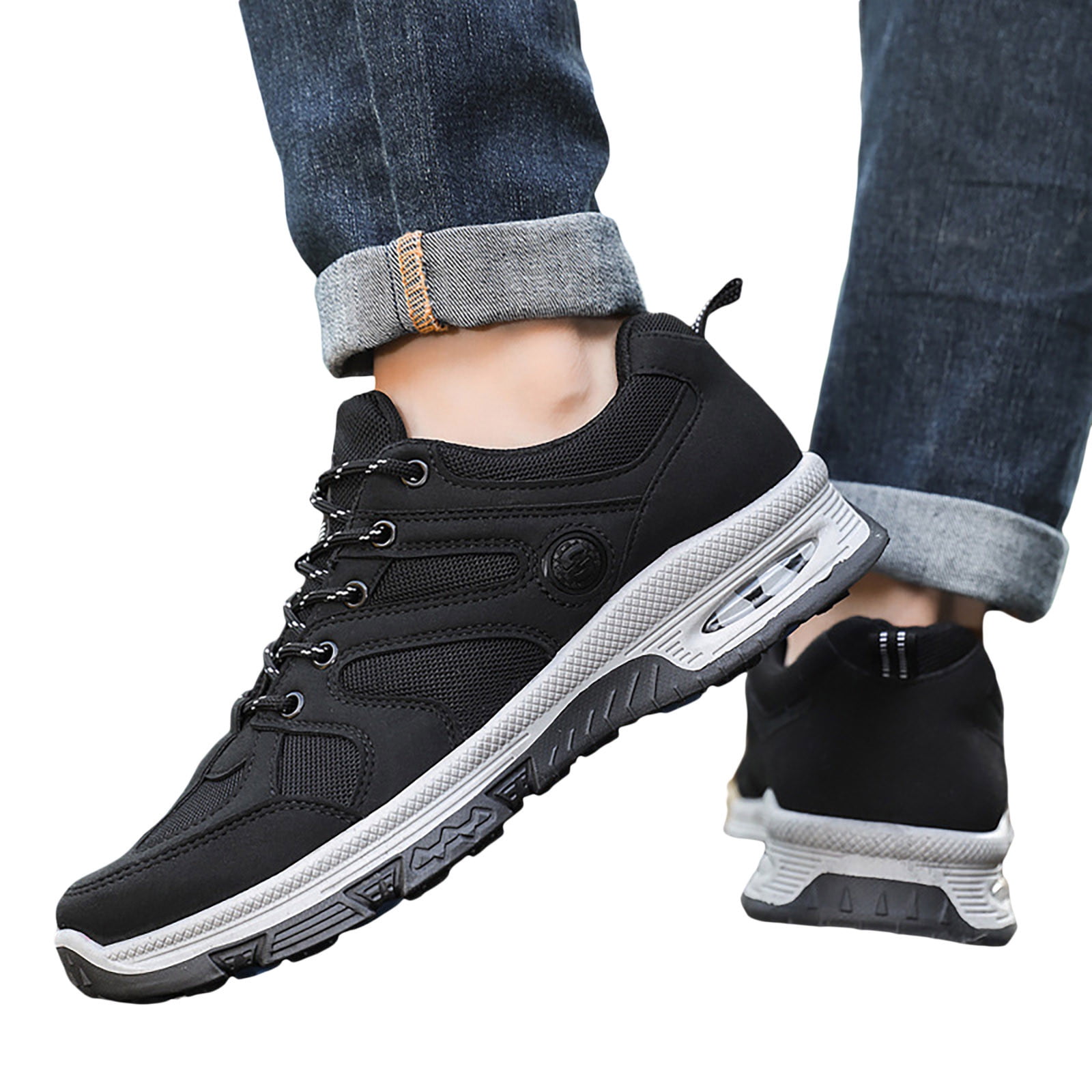 Oyedens Mens Climbing Shoes Winter Fall Waterproof Non Slip Outdoor Hiking Shoes Low Top Fashion Sneakers Mountaining Snow Boots