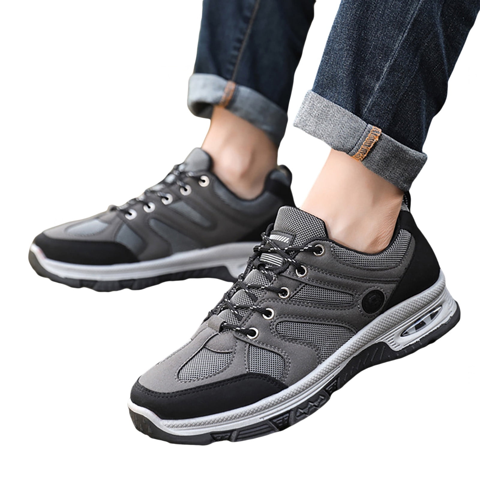 Oyedens Mens Climbing Shoes Winter Fall Waterproof Non Slip Outdoor Hiking Shoes Low Top Fashion Sneakers Mountaining Snow Boots