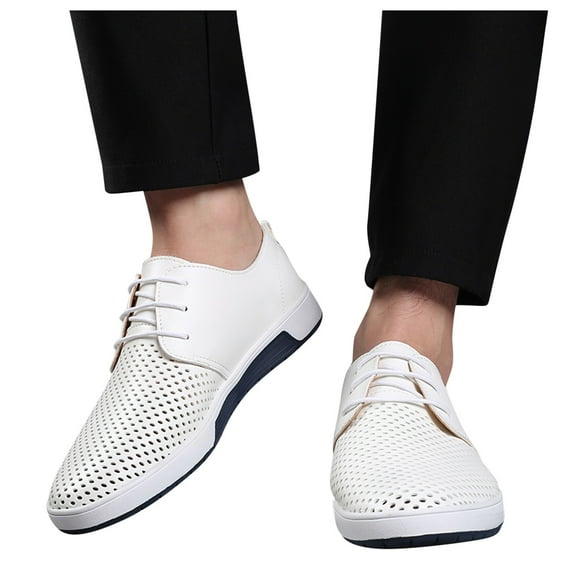 Oyedens Mens Dress Sneakers Casual Oxfords Shoes Retro Leather Hollow Tuxedo Business Work Derby Shoes