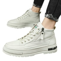 Oyedens Mens High Top Fashion Sneakers Casual Leather Zip up Platform Walking Tennis Shoes for Men