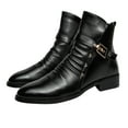 thumbnail image 1 of Oyedens Mens Oxfords Dress Shoes Ankle Booties Slouch Casual Leather Formal Work Short Boots for Men, 1 of 5