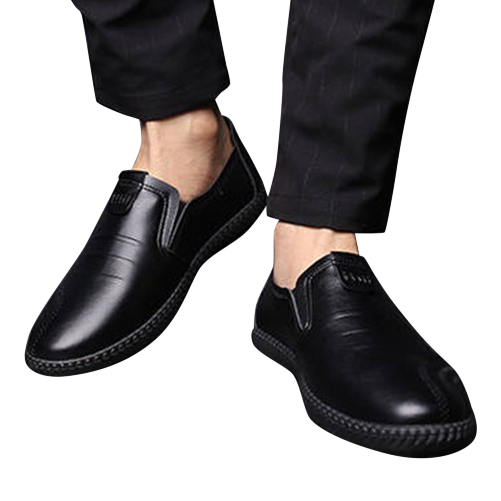 BURUDANI Men's Slip-On PU Penny Loafers - Classic Business Casual Dress Shoes (US Sizes 8-13)