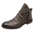 thumbnail image 1 of Oyedens Mens Slouchy Boots Vintage Casual Leather Zipper Office Work Oxfords Ankle Booties for Men Fall, 1 of 5