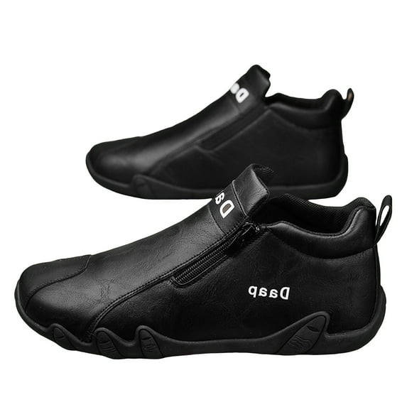 Oyedens Mens Walking Shoes Casual Leather Non Slip High Top Fashion Sneakers Running Hiking Shoes for Men