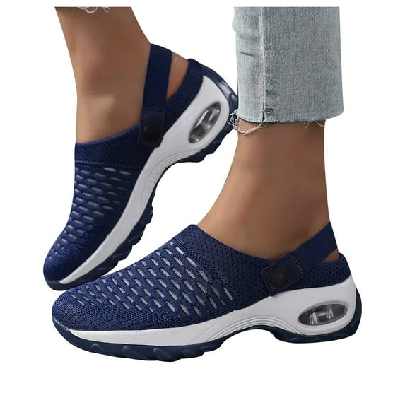 Oyedens Mules Sneakers Shoes for Women Comfortable Arch Support Slip on Walking Tennis Work Shoes