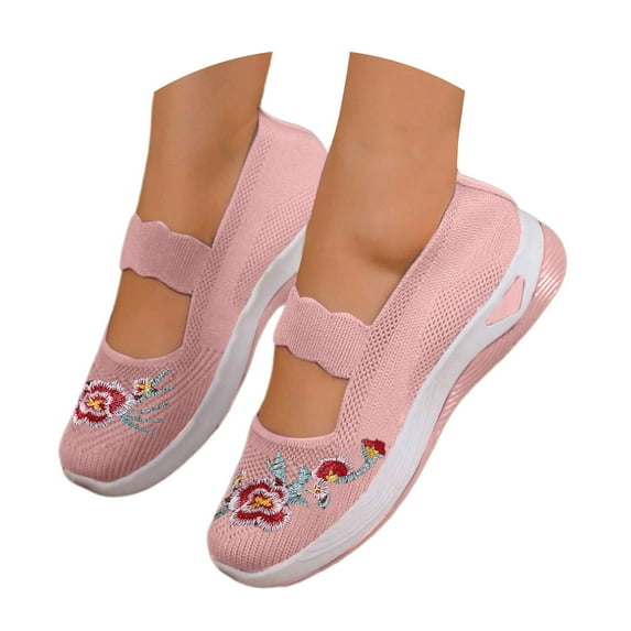 Oyedens Orthopedic Shoes for Women Ethnic Vintage Slip on Walking Loafers Casual Work Sneakers Womens