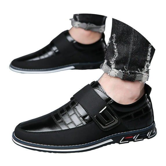 Oyedens Oxford Shoes for Men Vintage Casual Wingtip Business Formal Slip on Oxfords Dress Shoes