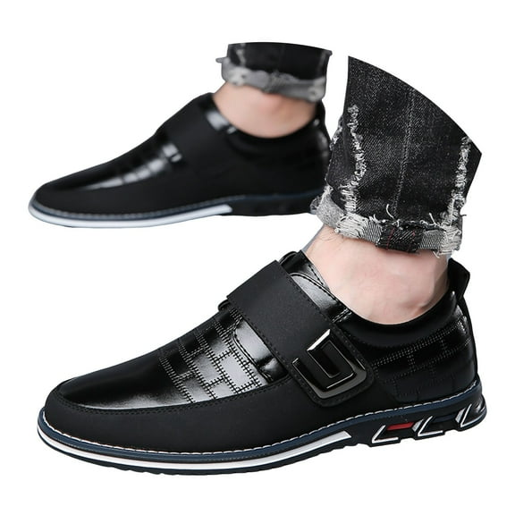 Oyedens Oxford Shoes for Men Vintage Casual Wingtip Business Formal Slip on Oxfords Dress Shoes