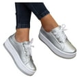thumbnail image 1 of Oyedens Platform Fashion Sneakers for Women Lace up Tennis Shoes Womens Walking Footwear, 1 of 1