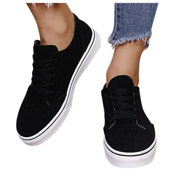 Oyedens Platform Low Top Fashion Sneakers for Women Girls Casual Flats Canvas Shoes Play Sneakers