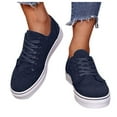 thumbnail image 1 of Oyedens Platform Low Top Fashion Sneakers for Women Girls Casual Flats Canvas Shoes Play Sneakers, 1 of 4