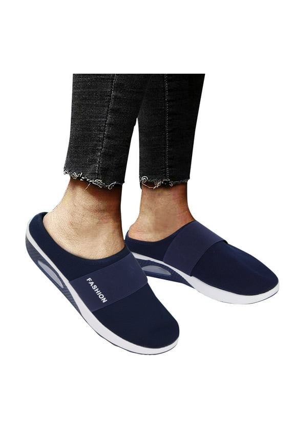 Platform Mules Walking Shoes for Women Casual Athletic Mesh Nursing Work Driving Sneakers