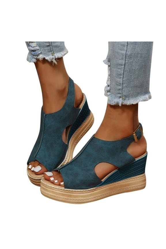 Oyedens Platform Sandals for Women Ladies Fashion Ultra High Heels Wedge Dress Sandals