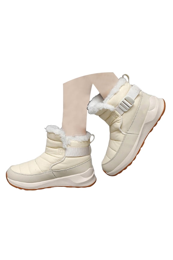 Platform Ski Snow Boots for Women Girls Thermal Plush Lined Winter Skiing Ankle Booties