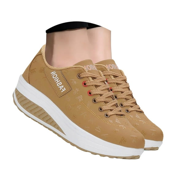 Oyedens Platform Walking Shoe for Women Casual Wedge Low Top Fashion Sneaker Running Shoes
