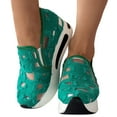 thumbnail image 1 of Oyedens Platform Walking Shoes for Women Ripped Canvas Mesh Slip on Loafers with Hidden High Heels, 1 of 6