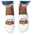 thumbnail image 1 of Oyedens Pumpkin Slip on Loafers for Women Casual Low Top Canvas Shoes Women's Walking Flats, 1 of 5