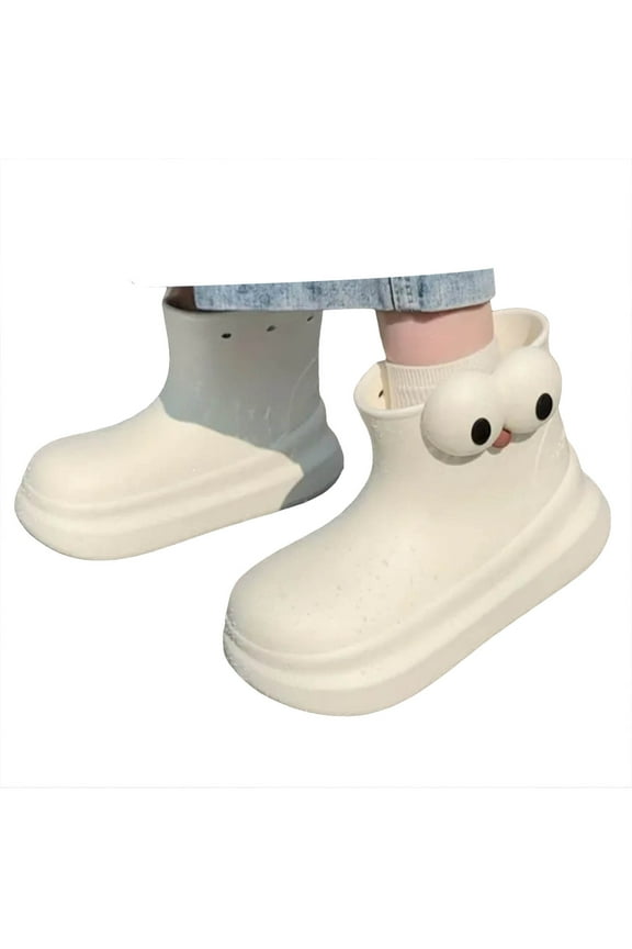 Rain Boots for Women Girls Novelty Cute Waterproof Platform Garden Boots Work Mud Shoes