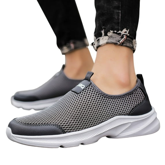 Oyedens Running Sneakers for Men Breathable Summer Mesh Slip on Driving Walking Loafers Work Shoes
