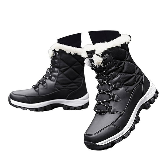 Oyedens Skiing Boots for Women Winter Ski Snow Boots Waterproof Anti Slip Warm Mid Calf Hiking Boots