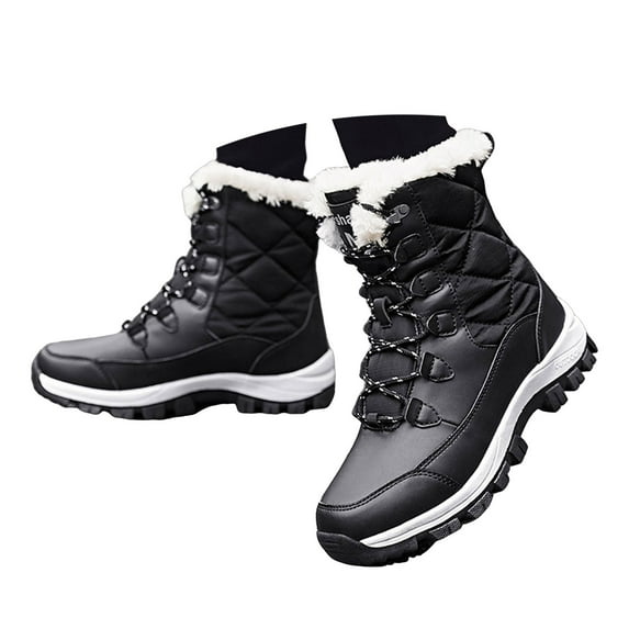 Oyedens Skiing Boots for Women Winter Ski Snow Boots Waterproof Anti Slip Warm Mid Calf Hiking Boots