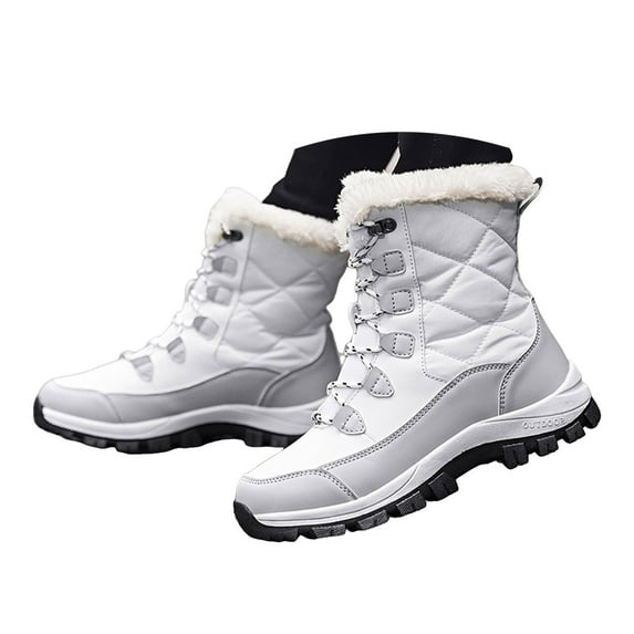 Oyedens Skiing Boots for Women Winter Ski Snow Boots Waterproof Anti Slip Warm Mid Calf Hiking Boots