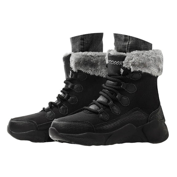 Oyedens Skiing Snow Boots for Women Cold Weather Fleece Lined Thermal Winter Hiking Ski Mid Calf Boots