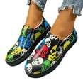 thumbnail image 1 of Oyedens Skull Design Slip on Loafers Boat Shoes for Women Fashion Casual Walking Sneakers, 1 of 6