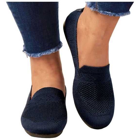Oyedens Slip On Flats Comfort Nurse Loafers Non Slip Shoes For Women Mesh Walking Shoes Dressy Casual Work Nursing Shoes