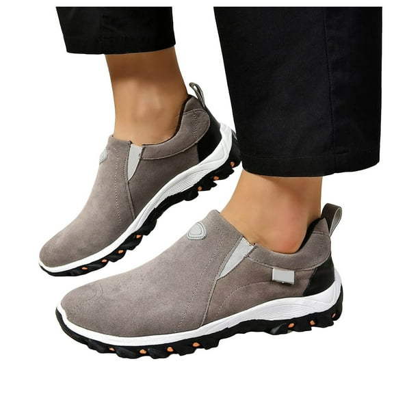 Oyedens Slip On Loafers Fashion Sneakers For Men Casual Suede Waterproof Non Slip Low Top Walking Work Shoes
