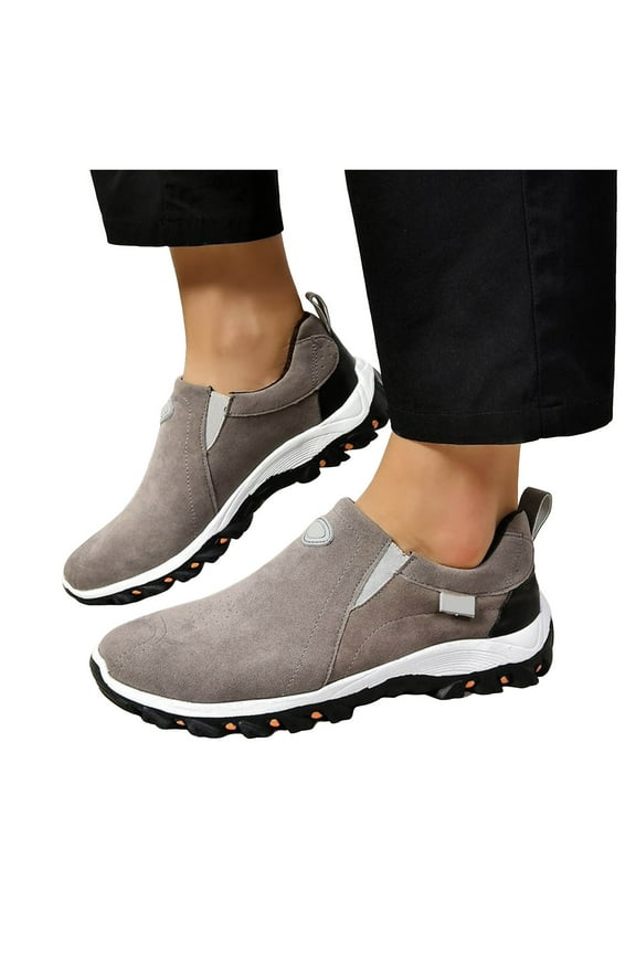 Slip On Loafers Fashion Sneakers For Men Casual Suede Waterproof Non Slip Low Top Walking Work Shoes