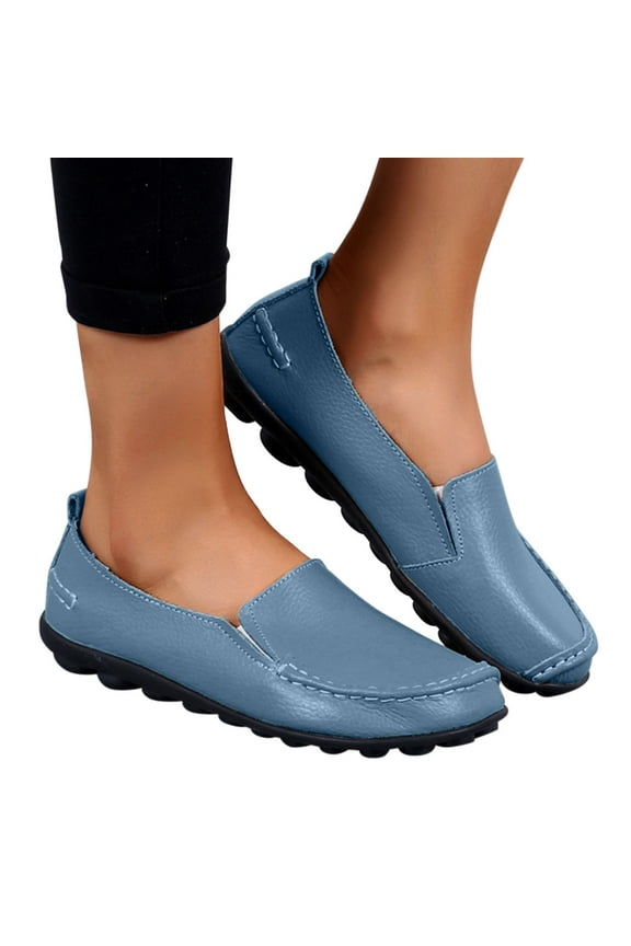 Slip On Loafers For Women Comfortable Walking Boat Shoes Flats Driving Work Penny Loafers