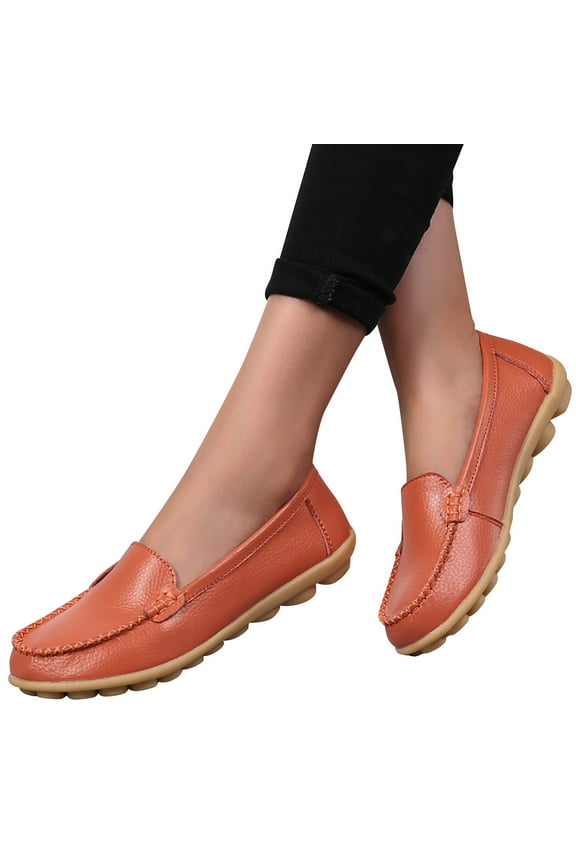 Slip on Loafers for Women Casual Non Slip Slip-on Flats Driving Work Shoes Penny Loafers