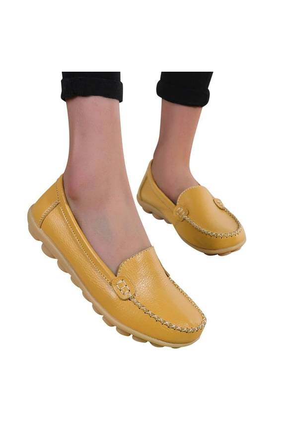 Slip on Loafers for Women Casual Non Slip Slip-on Flats Driving Work Shoes Penny Loafers