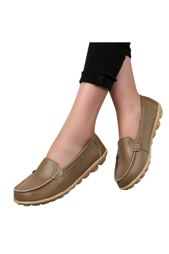 Slip on Loafers for Women Casual Non Slip Slip-on Flats Driving Work Shoes Penny Loafers